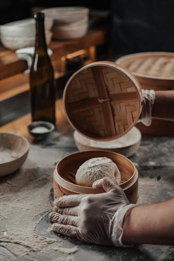Traditionelle Zubereitung von Bao Buns